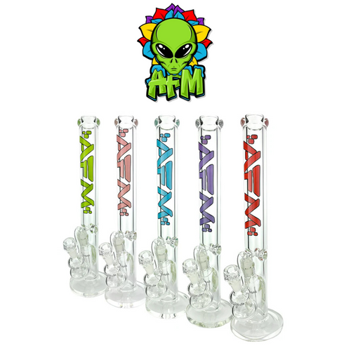 18" Lightbeam Straight Tube + Dry Catcher by AFM Glass *Drop Ship* (MSRP $169.99)